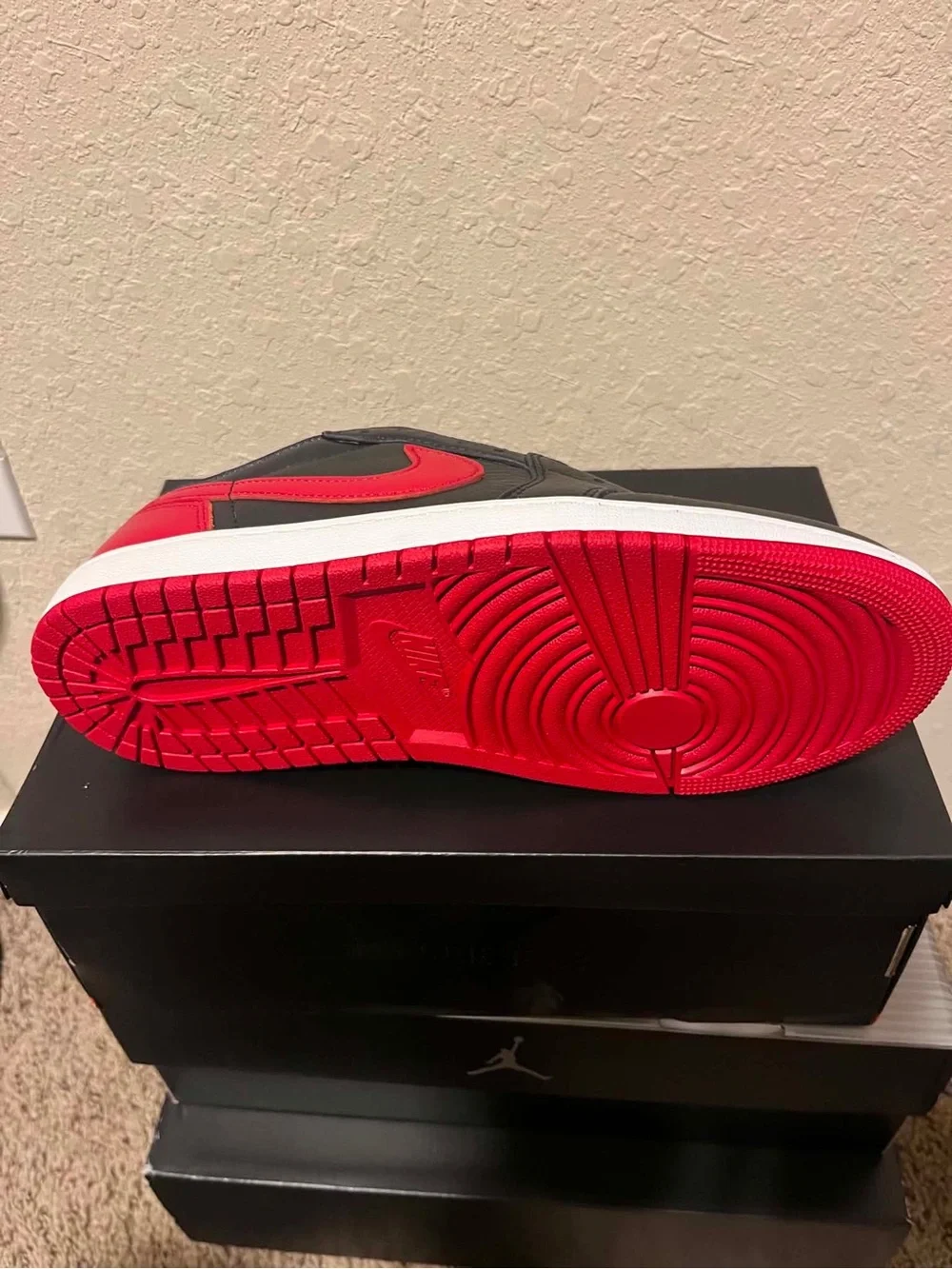Jordan Men’s Low-Top Sneakers — Black & Red